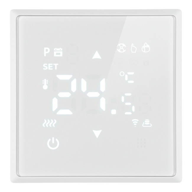 Терморегулятор Wi-Fi (механизм) Stekker Эмили RSW00-5119-01 белый фарфор soft touch 50376 Терморегулятор Wi-Fi (механизм) Stekker Эмили RSW00-5119-01 белый фарфор soft touch 50376