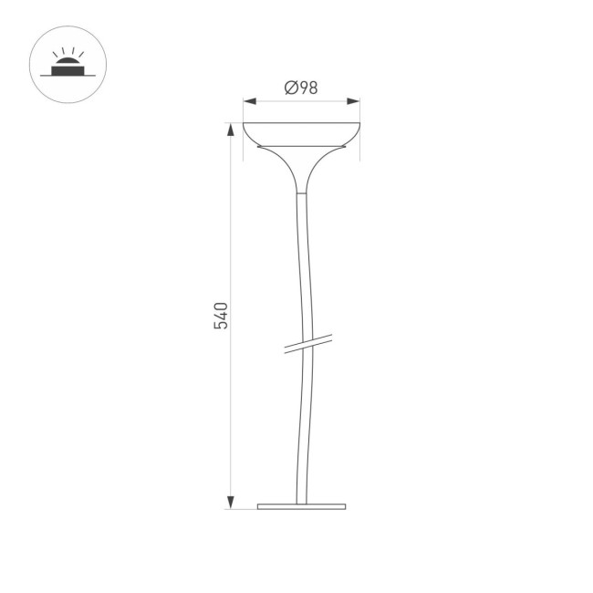Ландшафтный светильник Arlight KT-MUCENA-BOLL-C-H540-4W Warm3000 (WH, 100 deg, 24V) 056055 Ландшафтный светильник Arlight KT-MUCENA-BOLL-C-H540-4W Warm3000 (WH, 100 deg, 24V) 056055