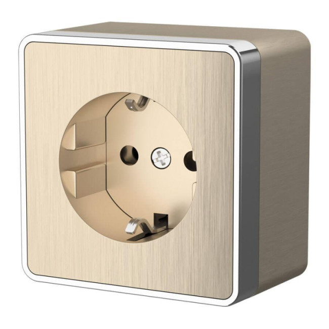 Розетка с заземлением Werkel Gallant шампань рифленый W5071010 4690389164491 a051038 Розетка с заземлением Werkel Gallant шампань рифленый W5071010 4690389164491 a051038