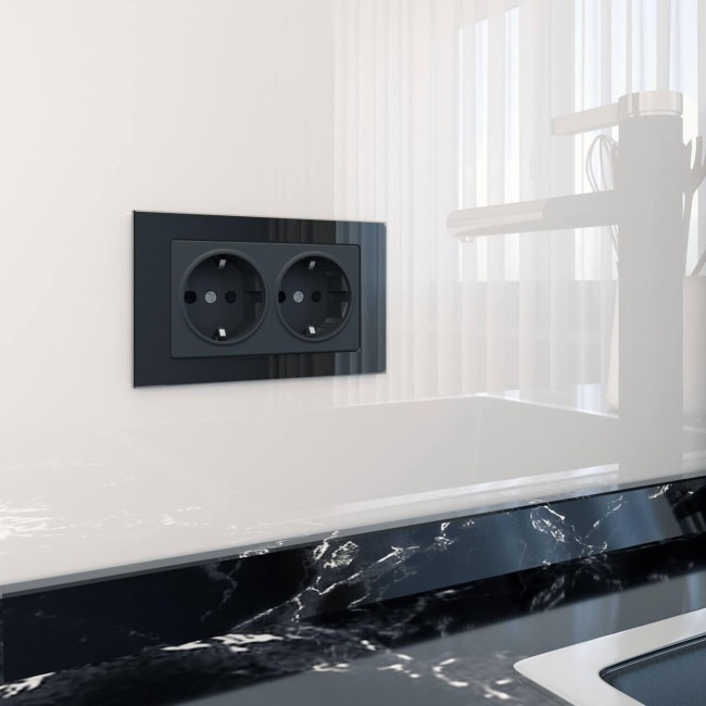 Рамка для двойной розетки Werkel Favorit черный W0081108 4690389160226 Рамка для двойной розетки Werkel Favorit черный W0081108 4690389160226