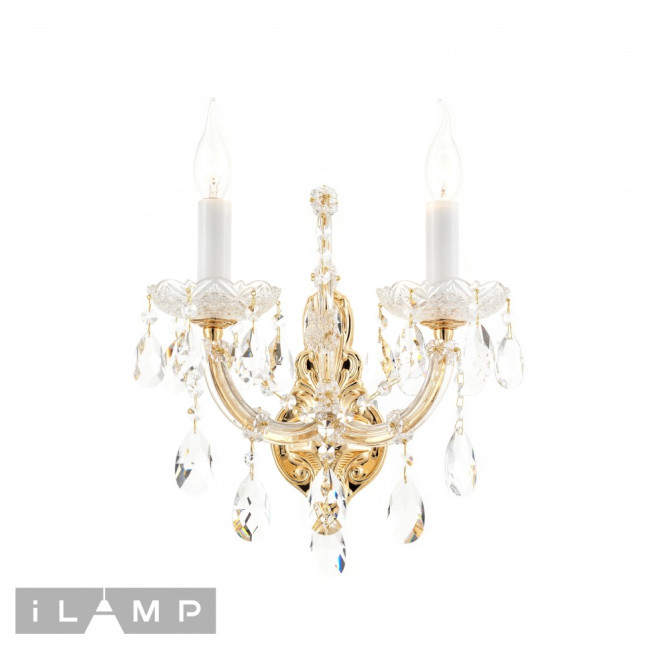Бра iLamp Diamond W6071-2 GD+CL Бра iLamp Diamond W6071-2 GD+CL