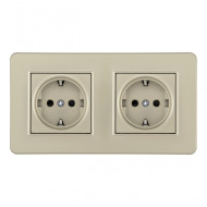 Розетка Arte Milano SET16-2-40-1x2 shampan