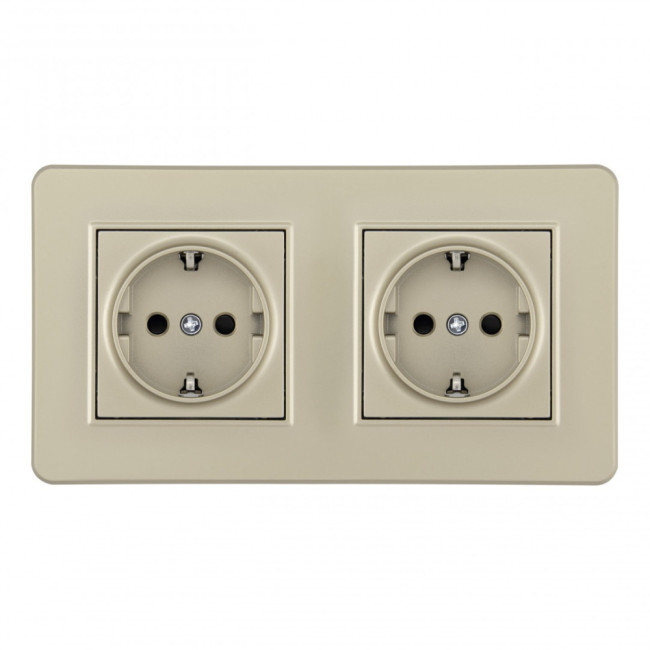 Розетка Arte Milano SET16-2-40-1x2 shampan Розетка Arte Milano SET16-2-40-1x2 shampan