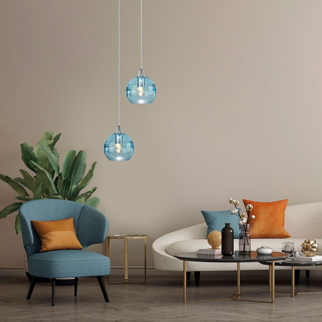 Подвесной светильник Eurosvet Lotus 50221/1 голубой Подвесной светильник Eurosvet Lotus 50221/1 голубой