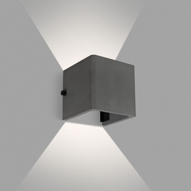 Уличный настенный светильник Arlight LGD-PERAN-WALL-S120x120-6W Warm3000 (BK, 0-80 deg, 230V) (IP65 Бетон) 051748