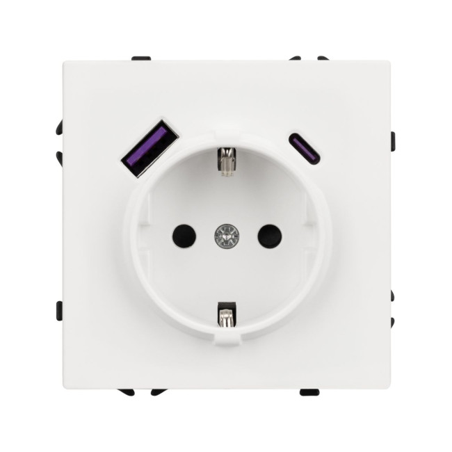 Механизм розетки с USB зарядкой Arlight SCT-NOBE-MUAC-SFPL-WH (230V, 16A) 054284 Механизм розетки с USB зарядкой Arlight SCT-NOBE-MUAC-SFPL-WH (230V, 16A) 054284