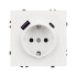 Механизм розетки с USB зарядкой Arlight SCT-NOBE-MUAC-SFPL-WH (230V, 16A) 054284 Механизм розетки с USB зарядкой Arlight SCT-NOBE-MUAC-SFPL-WH (230V, 16A) 054284
