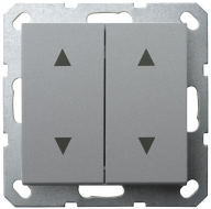 Выключатель двухклавишный Jasmart для жалюзи в комплекте с накладкой 10A 250V G3028S