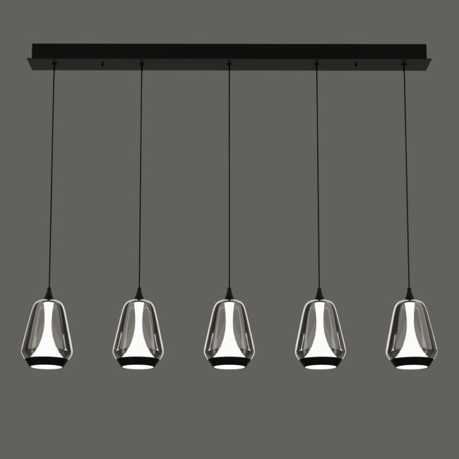 Подвесной светильник Delight Collection MD24001011-5B black/smoky Подвесной светильник Delight Collection MD24001011-5B black/smoky