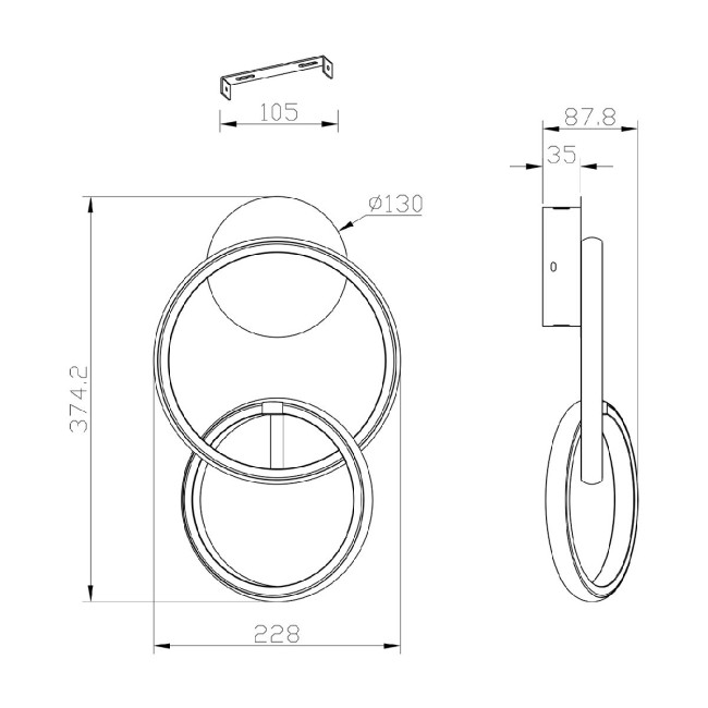 Настенный светильник Escada Relation 10230/SG LED Black Настенный светильник Escada Relation 10230/SG LED Black