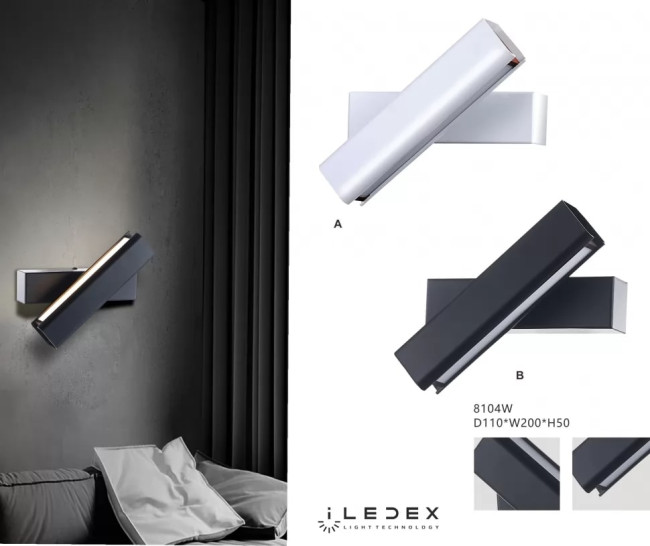 Настенный светильник iLedex Firefox 8104W-10W-3000K BK Настенный светильник iLedex Firefox 8104W-10W-3000K BK