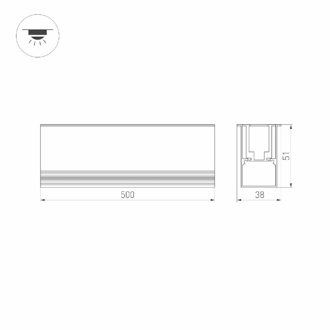 Грунтовый светильник Arlight ART-LUMILINE-3351-500-12W Warm3000 024946(2) Грунтовый светильник Arlight ART-LUMILINE-3351-500-12W Warm3000 024946(2)