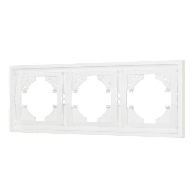 Рамка пластиковая на 3 поста Arlight FRM-TENDO-SFPL-3-WH 054653 Рамка пластиковая на 3 поста Arlight FRM-TENDO-SFPL-3-WH 054653