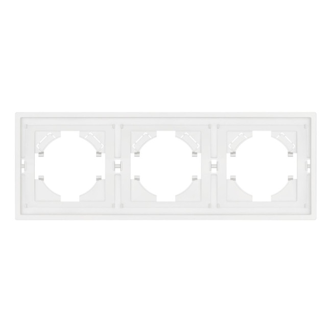 Рамка пластиковая на 3 поста Arlight FRM-TENDO-SFPL-3-WH 054653 Рамка пластиковая на 3 поста Arlight FRM-TENDO-SFPL-3-WH 054653