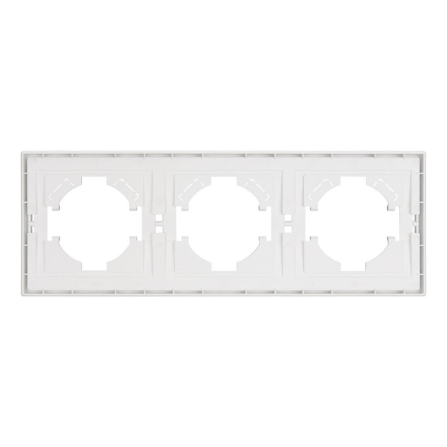 Рамка пластиковая на 3 поста Arlight FRM-TENDO-SFPL-3-WH 054653 Рамка пластиковая на 3 поста Arlight FRM-TENDO-SFPL-3-WH 054653