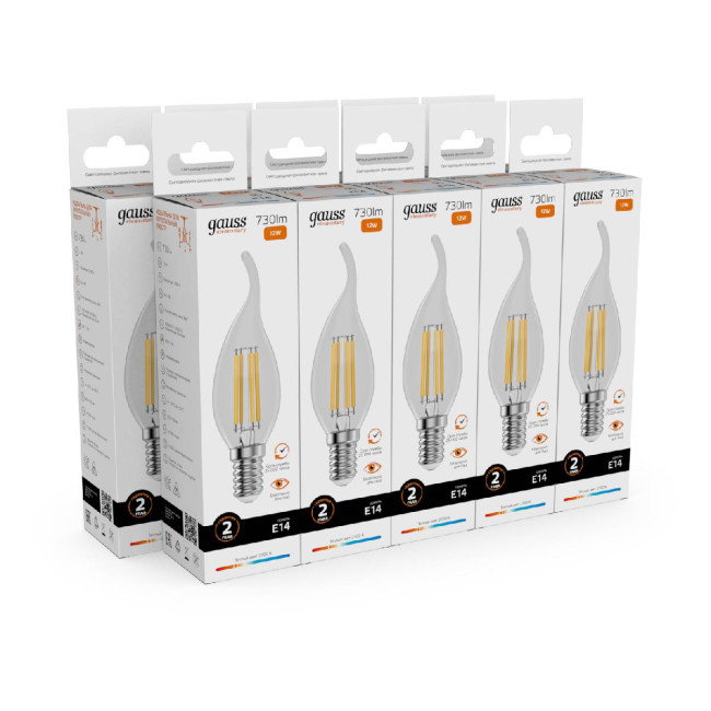 Лампа светодиодная Gauss Filament Elementary E14 12W 2700K 42112 Лампа светодиодная Gauss Filament Elementary E14 12W 2700K 42112