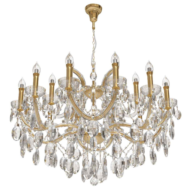 Подвесная люстра Crystal Lux Hollywood SP12+6 Gold Подвесная люстра Crystal Lux Hollywood SP12+6 Gold