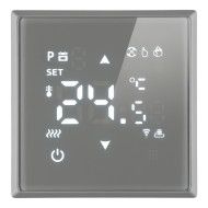 Терморегулятор Wi-Fi (механизм) Stekker Эмили RSW00-5119-10 платиново-серый soft touch 50378