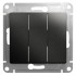 Выключатель 3-клавишный сх.3, 10AX Systeme Electric Glossa Антрацит GSL000731 Выключатель 3-клавишный сх.3, 10AX Systeme Electric Glossa Антрацит GSL000731