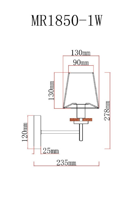 Бра MyFar Daniel MR1850-1W Бра MyFar Daniel MR1850-1W