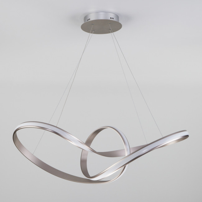 Подвесной светодиодный светильник Eurosvet Kink 90174/1 сатин-никель