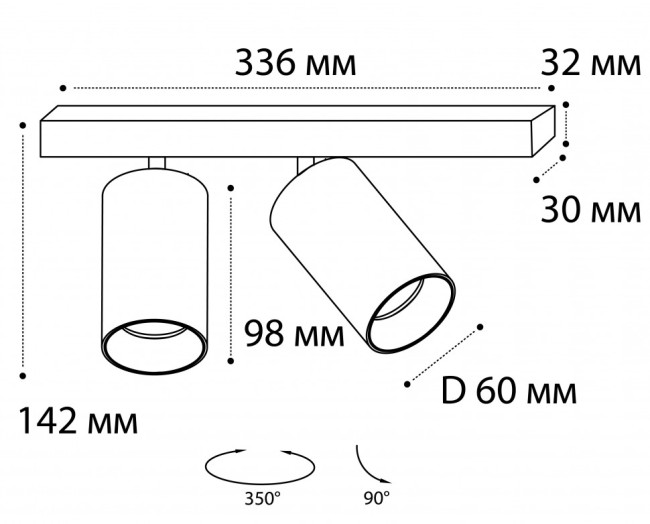Спот Italline DANNY E2 AS black Спот Italline DANNY E2 AS black