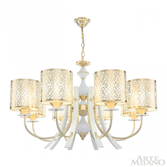 Подвесная люстра Arte Milano Florentia-6067 306067/8 Wh/Gd