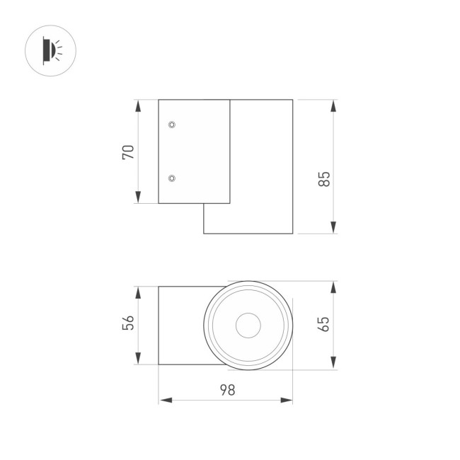 Уличный настенный светильник Arlight LGD-RAY-WALL-R65-9W Warm3000 (GR, 23 deg, 230V) (IP65 Металл) 038153(1) Уличный настенный светильник Arlight LGD-RAY-WALL-R65-9W Warm3000 (GR, 23 deg, 230V) (IP65 Металл) 038153(1)