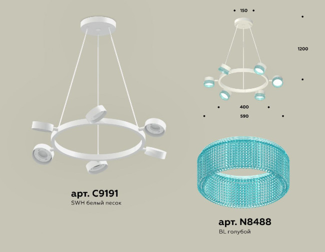 Подвесная люстра Ambrella Light Traditional (C9191, N8488) XB9191251 Подвесная люстра Ambrella Light Traditional (C9191, N8488) XB9191251