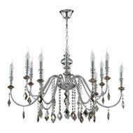 Подвесная люстра Crystal Lux MERCEDES SP6+6 CHROME/SMOKE Подвесная люстра Crystal Lux MERCEDES SP6+6 CHROME/SMOKE