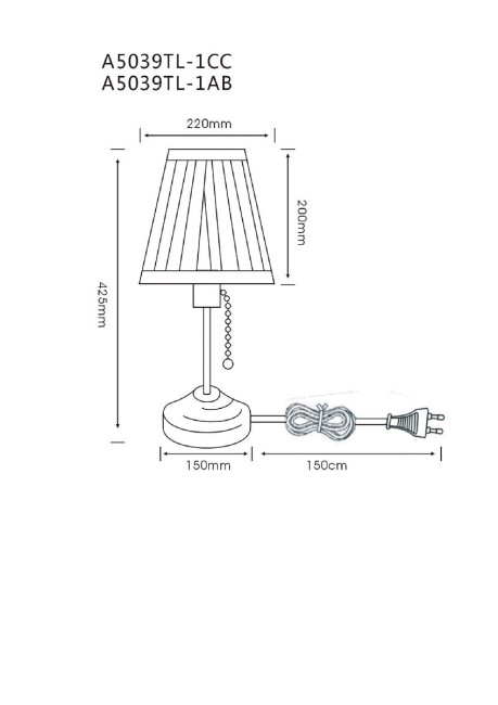 Настольная лампа Arte Lamp Marriot A5039TL-1AB