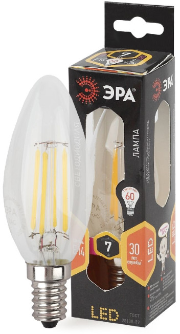 Лампа светодиодная Эра E14 7W 2700K F-LED B35-7W-827-E14 Б0027942 Лампа светодиодная Эра E14 7W 2700K F-LED B35-7W-827-E14 Б0027942