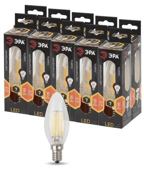Лампа светодиодная Эра E14 7W 2700K F-LED B35-7W-827-E14 Б0027942 Лампа светодиодная Эра E14 7W 2700K F-LED B35-7W-827-E14 Б0027942