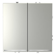 Выключатель двухклавишный с подсветкой Voltum S70 VLS020205 (сталь)