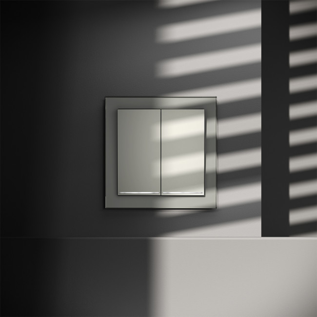 Выключатель двухклавишный с подсветкой Voltum S70 VLS020205 (сталь) Выключатель двухклавишный с подсветкой Voltum S70 VLS020205 (сталь)