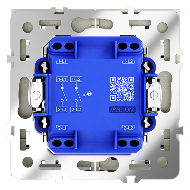 Выключатель двухклавишный с подсветкой Voltum S70 VLS020205 (сталь) Выключатель двухклавишный с подсветкой Voltum S70 VLS020205 (сталь)
