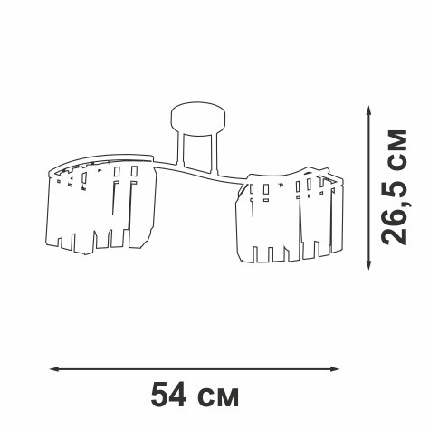 Потолочная люстра Vitaluce V5884-0/2PL Потолочная люстра Vitaluce V5884-0/2PL