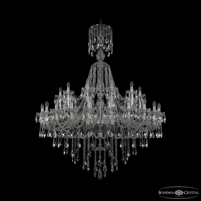 Подвесная люстра Bohemia Ivele Crystal 1415/24+12/530/XL-186 Ni Подвесная люстра Bohemia Ivele Crystal 1415/24+12/530/XL-186 Ni