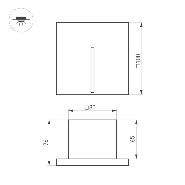 Светильник для ступеней Arlight LT-TIE-S100-3W Warm3000 (RD, 25x45 deg, 230V) (IP65 Бетон) 051050 Светильник для ступеней Arlight LT-TIE-S100-3W Warm3000 (RD, 25x45 deg, 230V) (IP65 Бетон) 051050