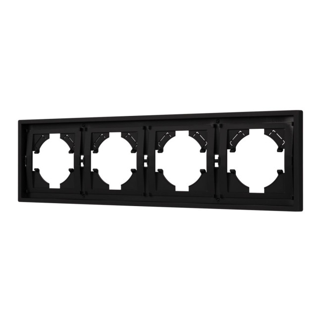 Рамка пластиковая на 4 поста Arlight FRM-TENDO-SFPL-4-BK 054654 Рамка пластиковая на 4 поста Arlight FRM-TENDO-SFPL-4-BK 054654