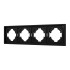Рамка пластиковая на 4 поста Arlight FRM-TENDO-SFPL-4-BK 054654 Рамка пластиковая на 4 поста Arlight FRM-TENDO-SFPL-4-BK 054654