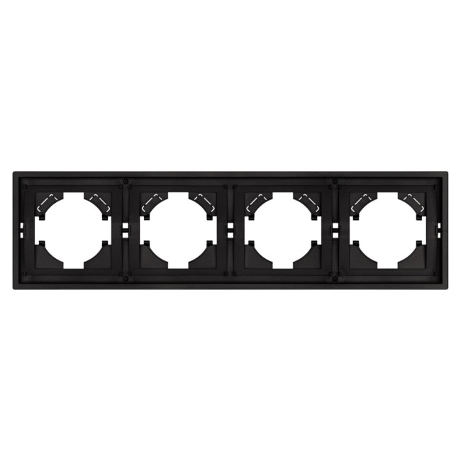 Рамка пластиковая на 4 поста Arlight FRM-TENDO-SFPL-4-BK 054654 Рамка пластиковая на 4 поста Arlight FRM-TENDO-SFPL-4-BK 054654