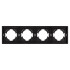 Рамка пластиковая на 4 поста Arlight FRM-TENDO-SFPL-4-BK 054654 Рамка пластиковая на 4 поста Arlight FRM-TENDO-SFPL-4-BK 054654