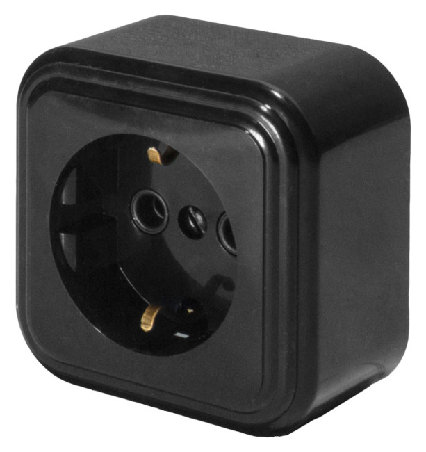 Розетка 1-местная Stekker PST16-21-20 (RA 16-133-Ч) 39690 Розетка 1-местная Stekker PST16-21-20 (RA 16-133-Ч) 39690