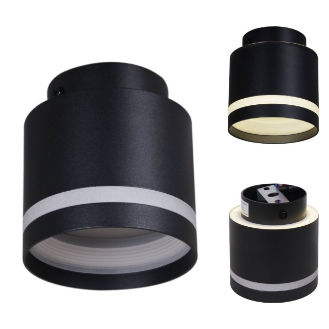 Накладной светильник Reluce 53001-9.5-001IL GX53+LED3W BK Накладной светильник Reluce 53001-9.5-001IL GX53+LED3W BK