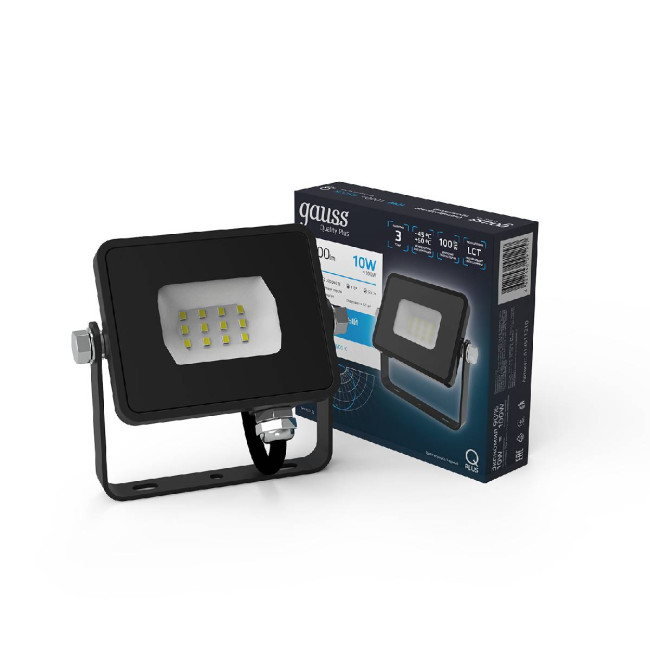 Прожектор светодиодный Gauss Qplus 10W 6500К 613511310 Прожектор светодиодный Gauss Qplus 10W 6500К 613511310