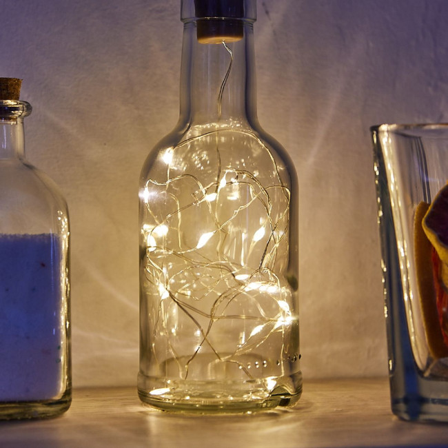 Гирлянда Uniel ULD-S0200-020/SСR/3LR WARM WHITE IP20 WINESTOPPER UL-00010903