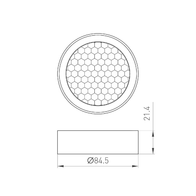 Фильтр сетчатый с посадочным кольцом Arlight LGD-HONEYCOMB-RING-R85 (WH) 046765 Фильтр сетчатый с посадочным кольцом Arlight LGD-HONEYCOMB-RING-R85 (WH) 046765