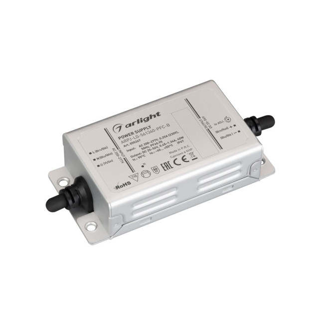 Блок питания Arlight ARPJ-LG-561340-PFC-B (40W, 25-56V, 0.45-1.34A) (IP67 Металл) 055267 Блок питания Arlight ARPJ-LG-561340-PFC-B (40W, 25-56V, 0.45-1.34A) (IP67 Металл) 055267