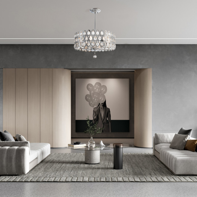 Люстра на штанге Arte Milano Sorrento 371019/6/300/490 CR Люстра на штанге Arte Milano Sorrento 371019/6/300/490 CR